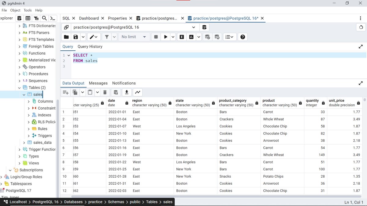 timi_jaykeyz's tweet photo. Struggling to import CSV or TXT files into PostgreSQL?
You're not alone.
I shared a step-by-step guide (with visuals) to make your data import seamless.
Check it out here on LinkedIn:
https://t.co/IeBMq74y0w
#DataTips #PostgreSQL #SQL #DataAnalytics #ETL #DataImport https://t.co/WSzsB5sjnU