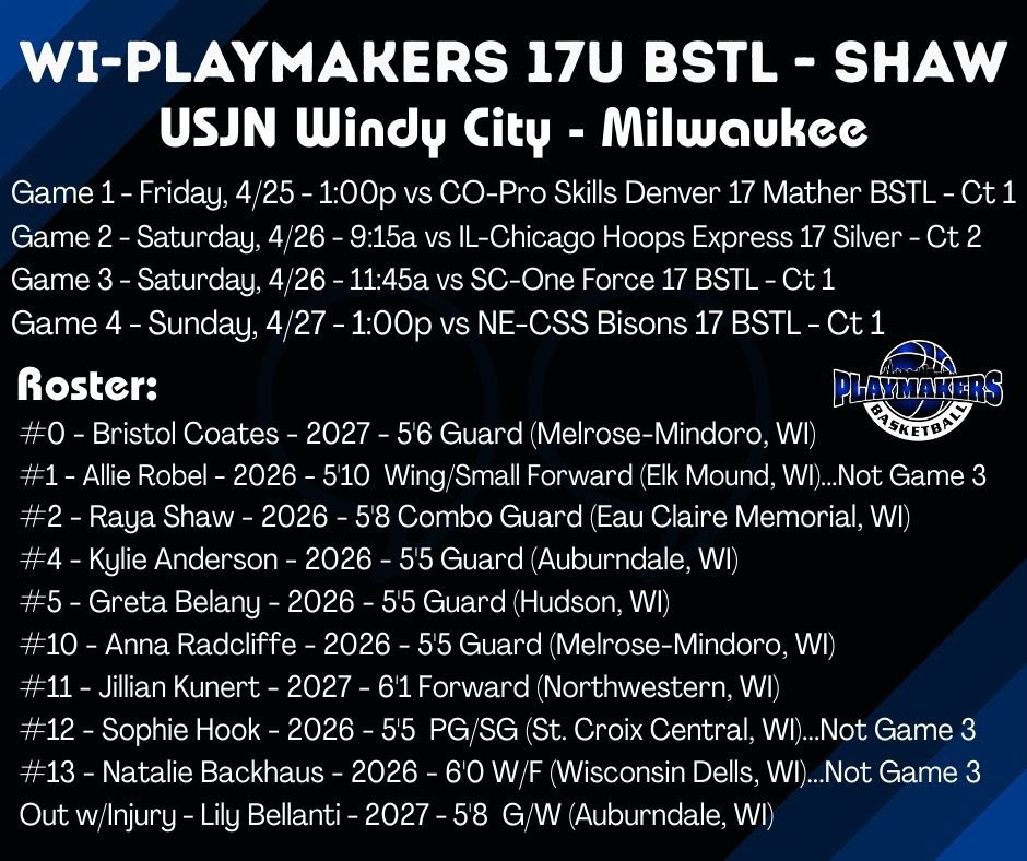 Coach Aaron (@shaw_playmakers) on Twitter photo Itβs Time β°βΌοΈ
<a href="/playmkrsgirls/">Wisconsin Playmakers</a> <a href="/WIPlaymakers/">Wisconsin Playmakers</a> <a href="/Coach_Peplinski/">Coach Pep</a>
<a href="/NorbertDurst/">Norbert Durst</a>
<a href="/BradyJ_Peterson/">Brady Petersonπ΅π·</a>
<a href="/NorthernSunConf/">NSIC</a>
<a href="/coach_wbb/">Coach Jones Viterbo WBB</a>
#WeGotEachOther Itβs Time β°βΌοΈ
<a href="/playmkrsgirls/">Wisconsin Playmakers</a> <a href="/WIPlaymakers/">Wisconsin Playmakers</a> <a href="/Coach_Peplinski/">Coach Pep</a>
<a href="/NorbertDurst/">Norbert Durst</a>
<a href="/BradyJ_Peterson/">Brady Petersonπ΅π·</a>
<a href="/NorthernSunConf/">NSIC</a>
<a href="/coach_wbb/">Coach Jones Viterbo WBB</a>
#WeGotEachOther