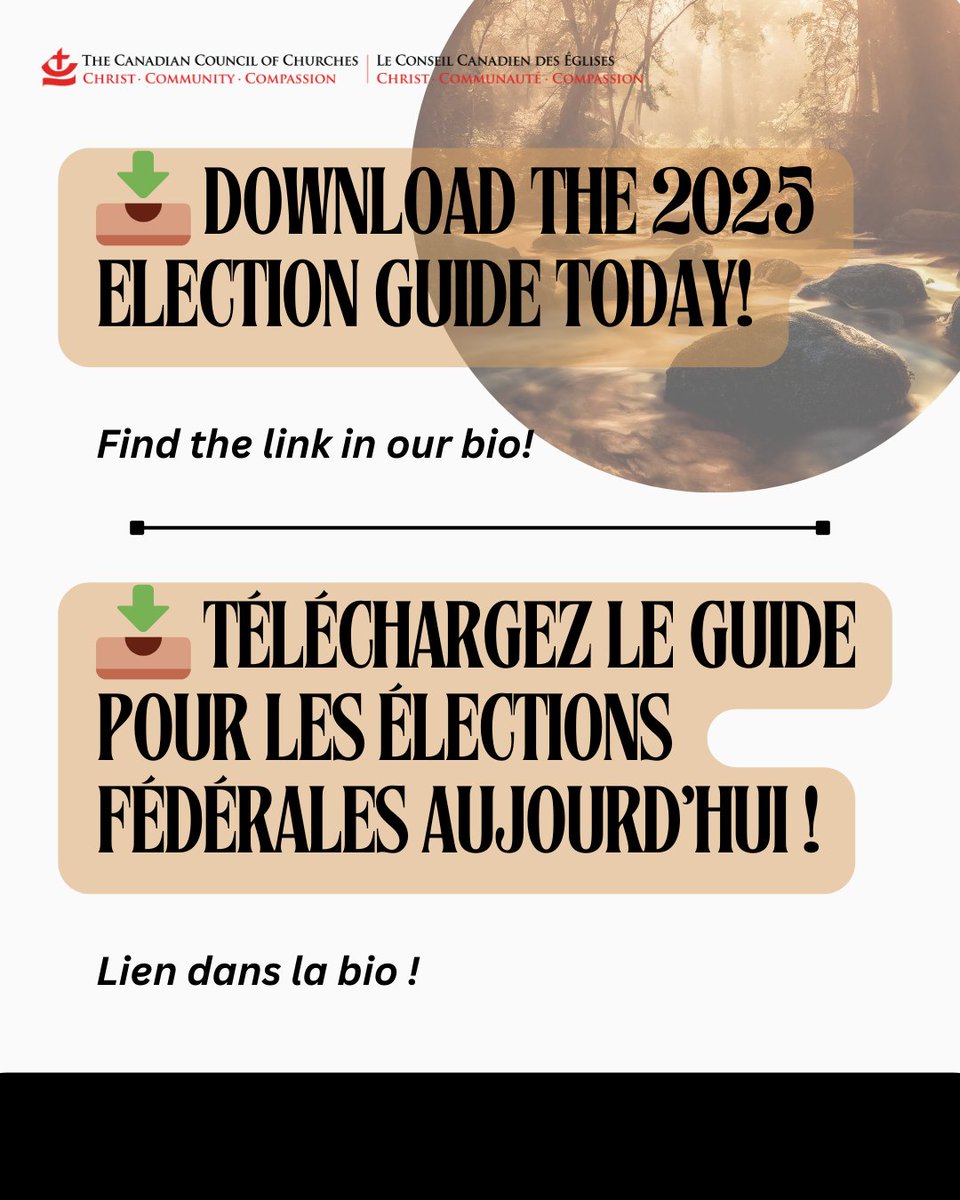Alors que les élections fédérales de 2025 n'auront lieu que dans trois jours, le Conseil canadien des Églises invite les personnes de foi à prier, à discerner et à agir pour le bien commun.