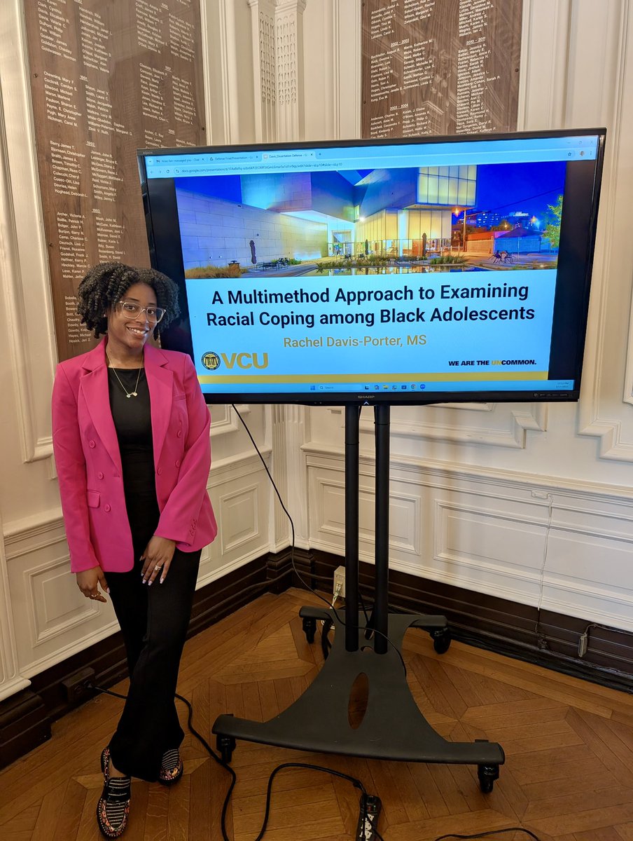 Congratulations are in order: Rachel recently defended her dissertation titled A Multimethod Approach to Examining Racial Coping  among Black Adolescents 👏🎉