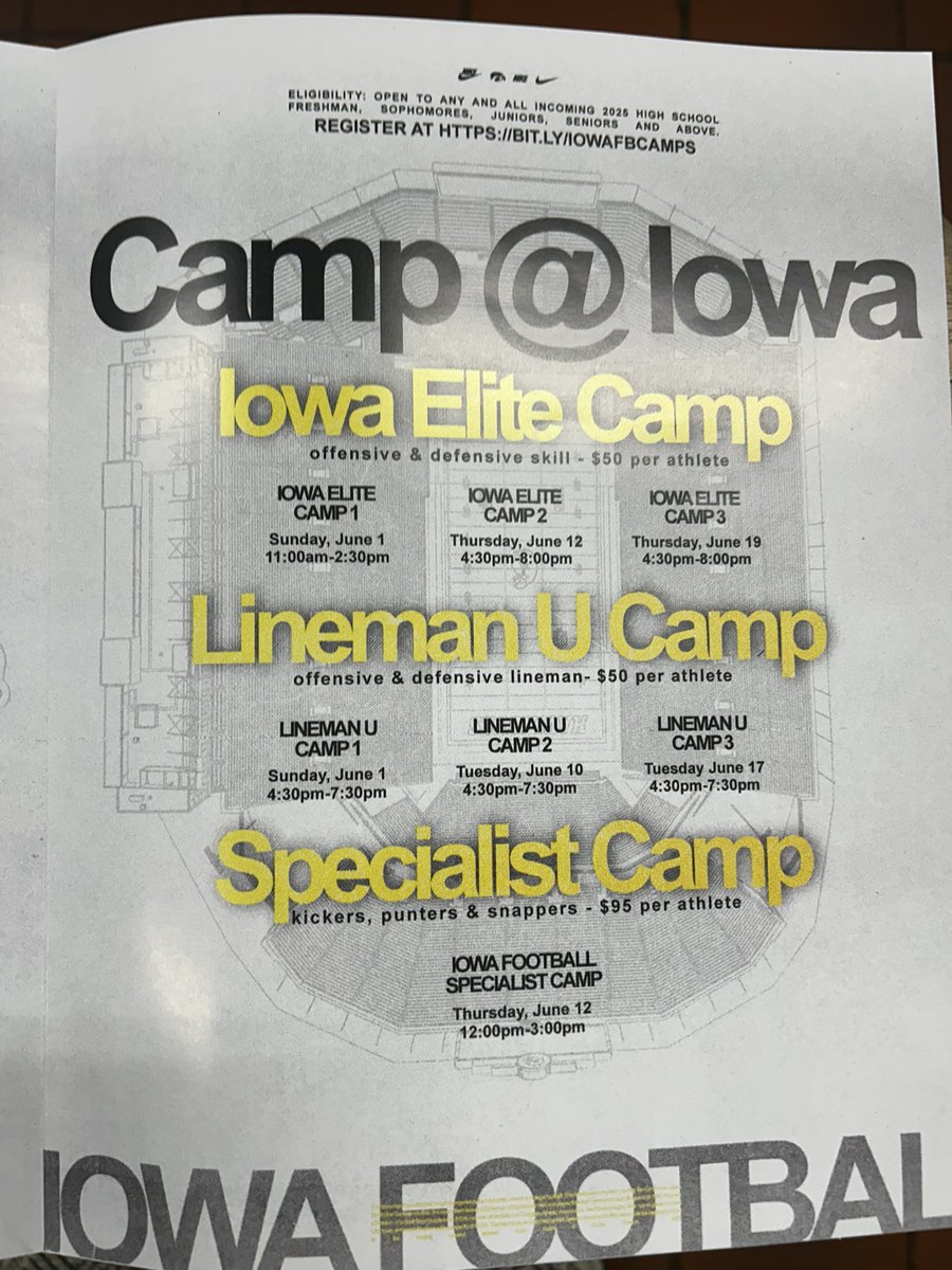 Thank you <a href="/HawkeyeFootball/">Hawkeye Football</a> for the mail and camp invite!
