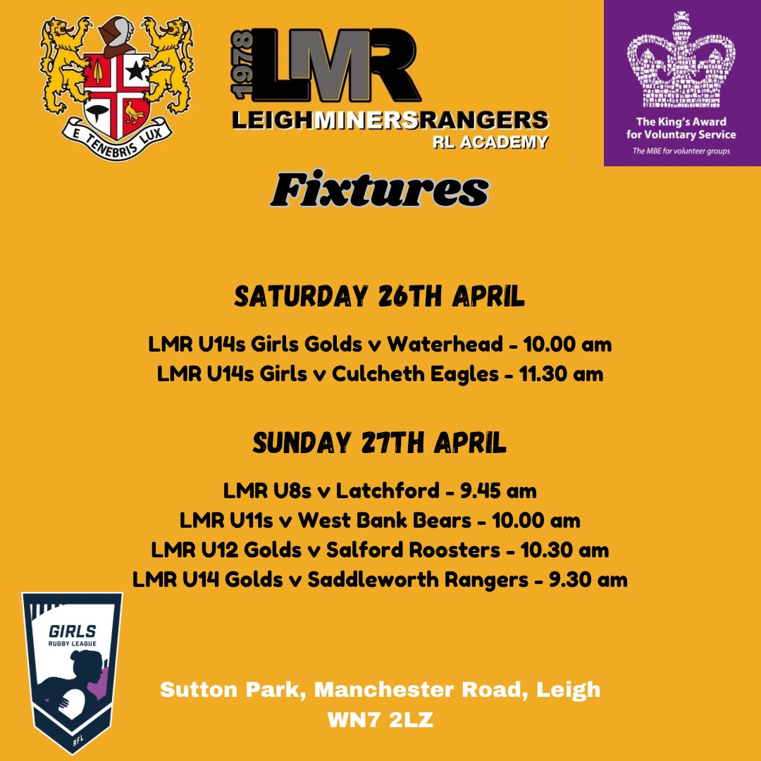 🟡⚫️🏉This weekends games at Sutton Park🏉⚫️🟡