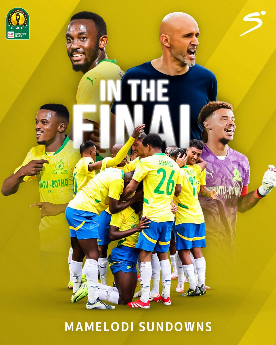 🇿🇦👆𝐌𝐚𝐦𝐞𝐥𝐨𝐝𝐢 𝐒𝐮𝐧𝐝𝐨𝐰𝐧𝐬 𝐚𝐫𝐞 𝐭𝐡𝐫𝐨𝐮𝐠𝐡 𝐭𝐨 𝐭𝐡𝐞 #𝐓𝐨𝐭𝐚𝐥𝐄𝐧𝐞𝐫𝐠𝐢𝐞𝐬𝐂𝐀𝐅𝐂𝐋 𝐟𝐢𝐧𝐚𝐥👆🇿🇦

They will play the winner of Pyramids v Pirates.

The dream of an all-South African final is on!

#SSFootball