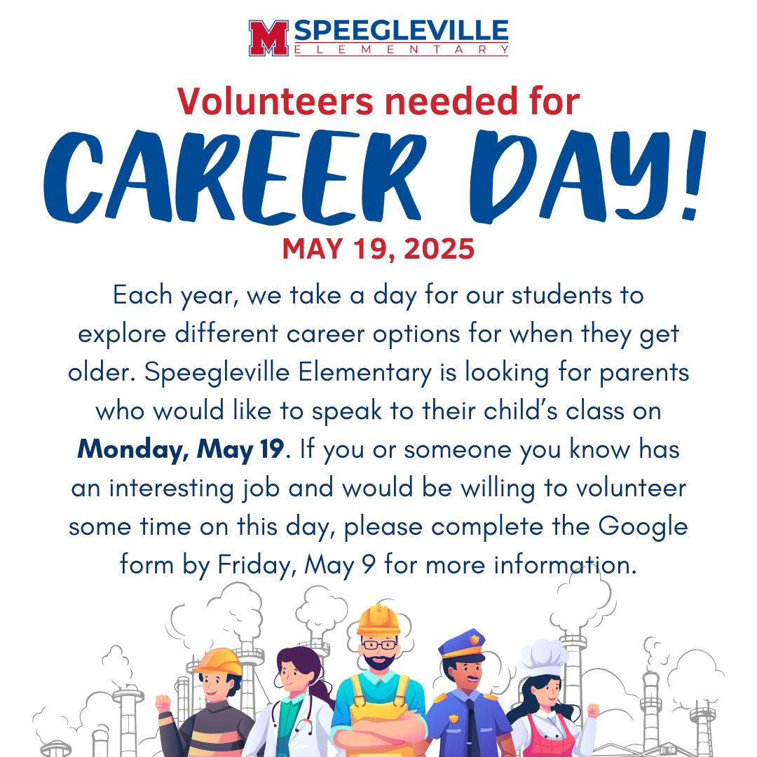 Career Day 2025 is coming soon, and we need YOU!  Tap the link if you are interested in being a speaker for your child's class. forms.gle/YQgV8AmTwaREvR…