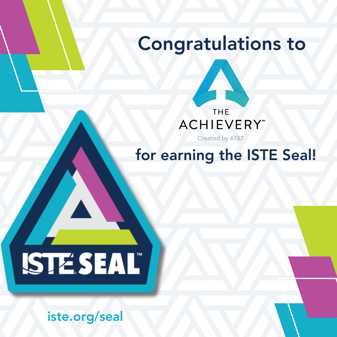 ISTEofficial's tweet image. 🎉 Congrats to @attimpact for earning the #ISTESeal for The Achievery! Reviewers praised its blend of academic + social-emotional content, creating an education-ready tool for today’s connected classrooms. Learn more 👉 hubs.ly/Q03jP5Pm0 #EdTech #DigitalLearning
