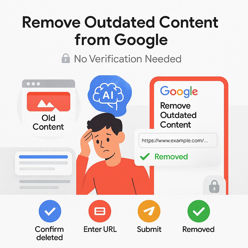 scarshdma's tweet image. Struggling with outdated links on Google but don’t own the site? 😩
Use Google’s Outdated Content Removal Tool – no verification needed! 🛠️
Quick fix in 4 steps:
1️⃣ Confirm it’s gone
2️⃣ Enter URL
3️⃣ Submit
4️⃣ Google removes it
#SEO #GoogleTips #ContentCleanup #DigitalMarketing