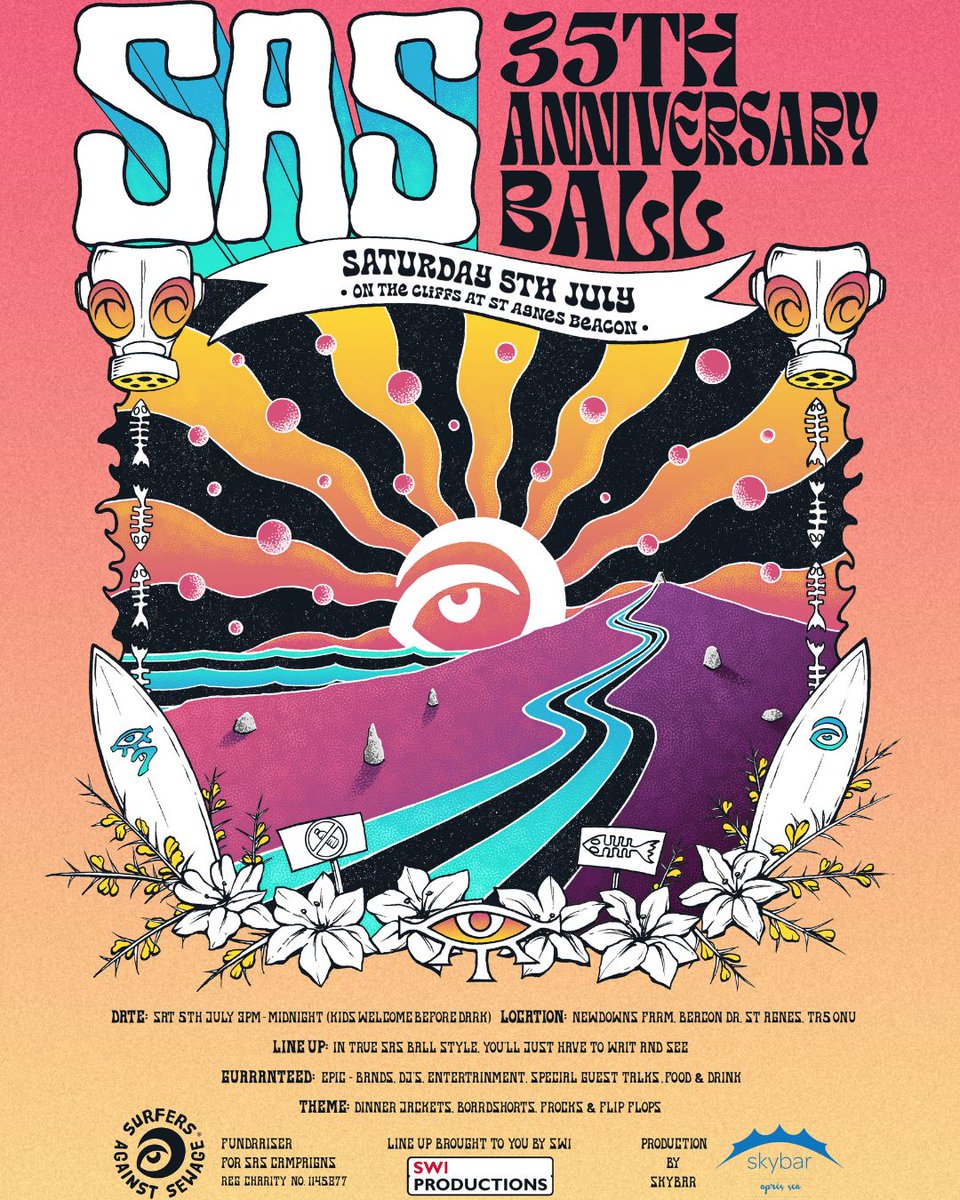 🎉We are 35 years old this year🎉

To celebrate years of successful campaigning we are having a massive community day for all the family, capped off with an evening of epic bands all on the cliffs over looking the beautiful Cornish coast and Atlantic ocean in St Agnes.

It is