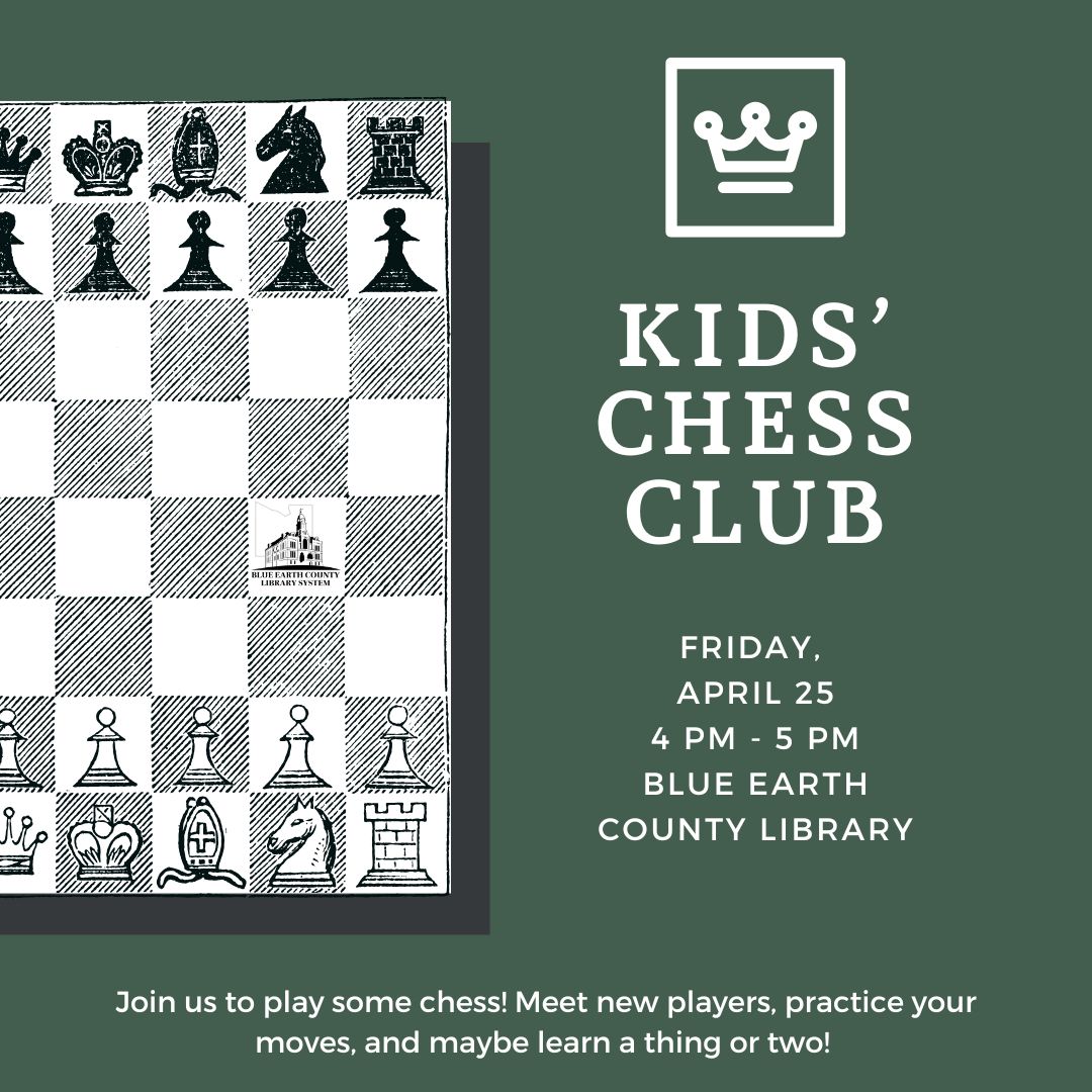 Strategize with us at Chess Club from 4 PM - 5 PM! ♟️
