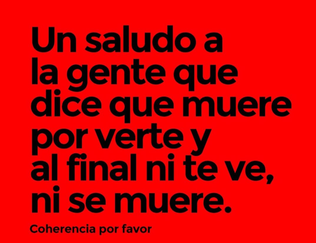 Coherencia por favor gente 🧐