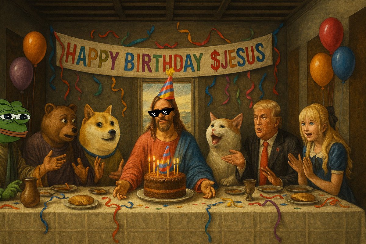 $JESUS π (@jesustokens) on Twitter photo On April 25, 2023, Jesus Coin was born π
Since then $JESUS has:
β
19,000 holders
β
$400M lifetime trading volume
β
$85M ATH mcap
β
100,000 <a href="/xCryptoChurch/">Crypto Church π</a> listeners
β
$5M in collateralized loans on <a href="/useteller/">teller.eth</a>
β
Over $1M in donations
Two years later, Jesus is still King On April 25, 2023, Jesus Coin was born π
Since then $JESUS has:
β
19,000 holders
β
$400M lifetime trading volume
β
$85M ATH mcap
β
100,000 <a href="/xCryptoChurch/">Crypto Church π</a> listeners
β
$5M in collateralized loans on <a href="/useteller/">teller.eth</a>
β
Over $1M in donations
Two years later, Jesus is still King