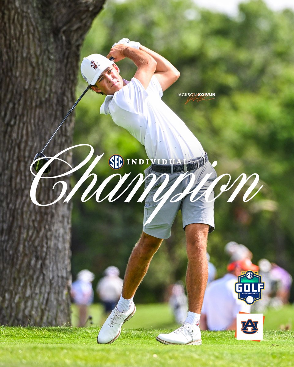 BACK-TO-BACK JACK 🏆

First repeat SEC Individual Champion in 49 years!

#WarEagle | #AuburnBeingAuburn