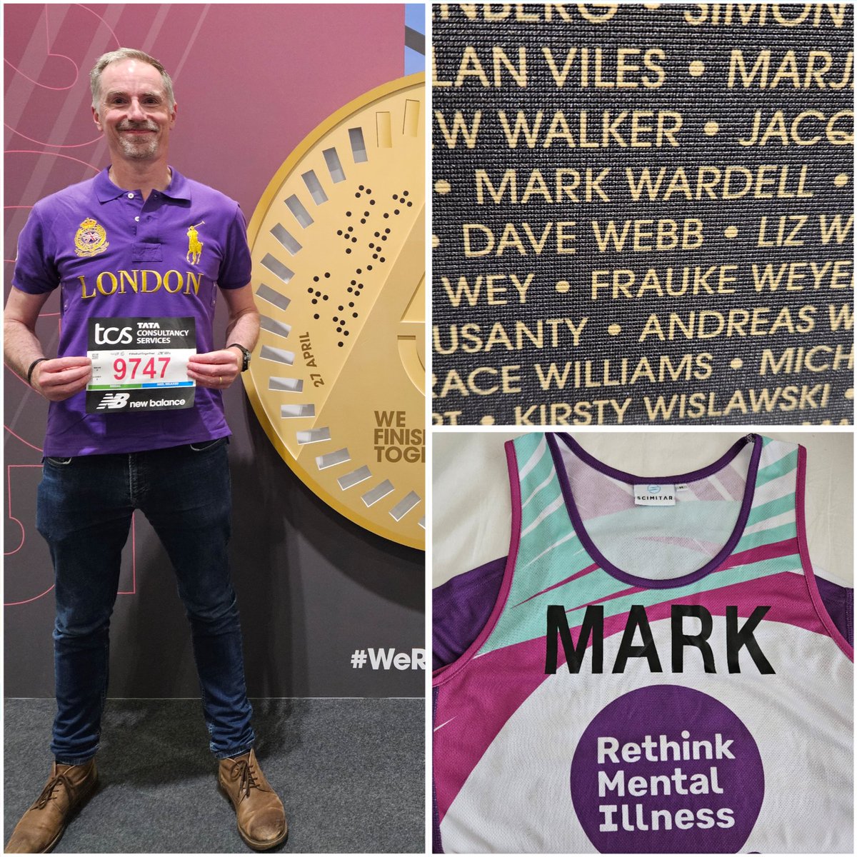 Mark Wardell (@mark_wardell) on Twitter photo I've got my number, found my name on the wall at the expo, got my name printed on my shirt and bought the suncream so I'm all ready for Sunday 😎 If you fancy sponsoring me for a wonderful charity follow the link below 🙏 #LondonMarathon
<a href="/WeAreRunThings/">Run Things</a>
fundraising.rethink.org/fundraisers/ma… I've got my number, found my name on the wall at the expo, got my name printed on my shirt and bought the suncream so I'm all ready for Sunday 😎 If you fancy sponsoring me for a wonderful charity follow the link below 🙏 #LondonMarathon
<a href="/WeAreRunThings/">Run Things</a>
fundraising.rethink.org/fundraisers/ma…
