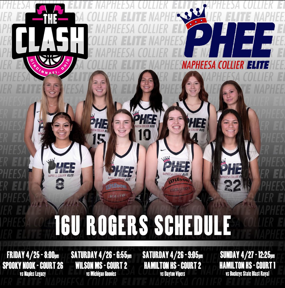 So excited to play in The Clash this weekend with my new team! <a href="/damo23/">Damien Rogers</a> <a href="/PheeElite/">Napheesa Collier Elite</a> <a href="/WGHSGirlsBball/">Webster Groves Girls Basketball</a>