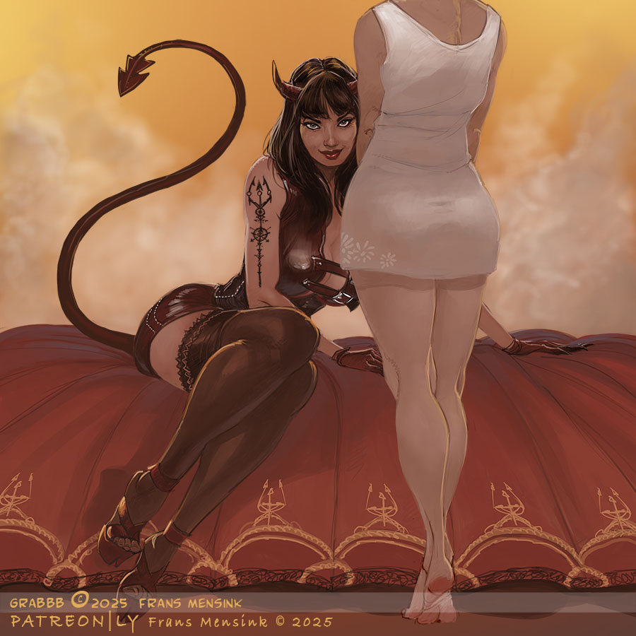 fransmensink's tweet image. Having horns and a pointy tail doesn’t need to be a bad thing but she might be… #demon #devilicious #tempting #temptress