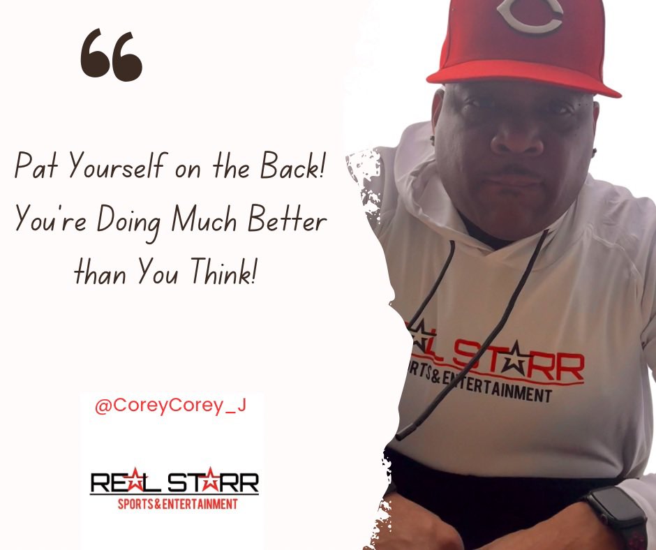 CoreySharrod's tweet image. Pat Yourself on the Back! You’re Doing Much Better than You Think! #HappyFriday
#coaching #coachleadership #winningmindset #youthathletesuccess #mentalhealthadvocate #lifecoaching #leadership #bettercoaching #mentalhealthawareness #selflove