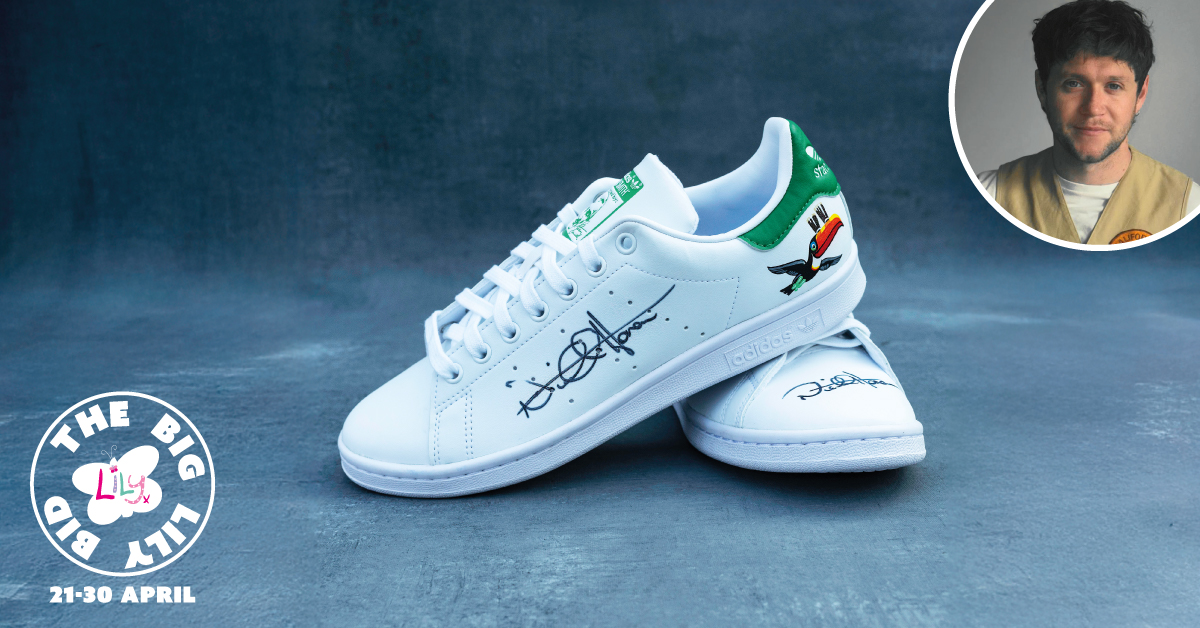 4Lilyfoundation's tweet image. We’re auctioning off a pair of signed Stan Smiths, owned and autographed by Niall himself! 🔥@NiallOfficial

⏳ Auction ends 10pm, Friday 2nd May – don’t miss your chance ⏳

📲 Place your bid now!📲
astarauction.com/TheBigLilyBid/…

#OneDirection #NiallHoran #StanSmith #Sneakerheads