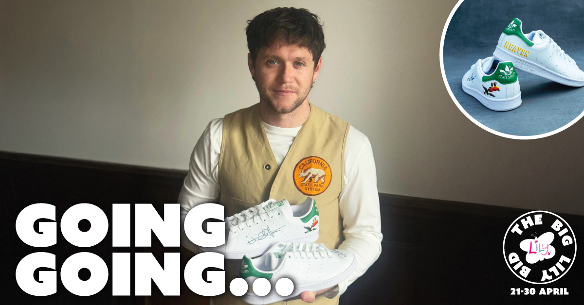 4Lilyfoundation's tweet image. We’re auctioning off a pair of signed Stan Smiths, owned and autographed by Niall himself! 🔥@NiallOfficial

⏳ Auction ends 10pm, Friday 2nd May – don’t miss your chance ⏳

📲 Place your bid now!📲
astarauction.com/TheBigLilyBid/…

#OneDirection #NiallHoran #StanSmith #Sneakerheads