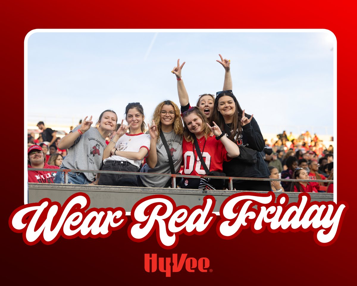 It's #WearRedFriday presented by Hy-Vee!

Check out what's happening for Spring Showcase weekend:
4.25 at 3pm: BSB vs. WMU, SB vs. Akron
4.26 at 12pm: FB Spring Showcase
4.26 at 1pm &amp; 3pm: SB doubleheader vs. Akron
4.26 at 2pm: BSB vs. WMU
4.27 at 1pm: BSB vs. WMU