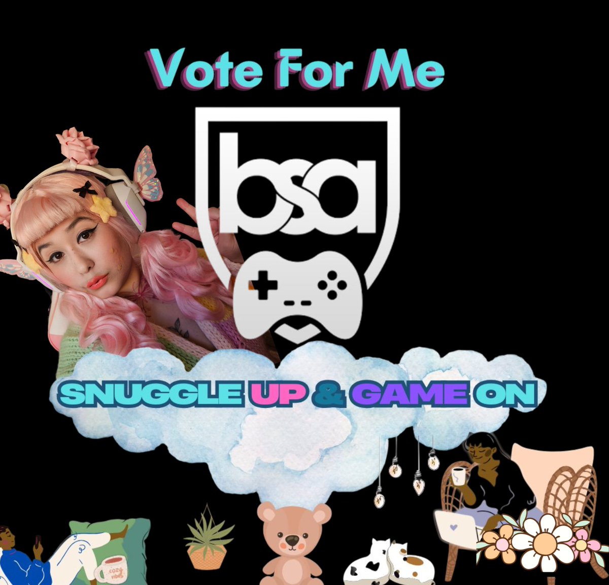 I’ve been nominated for the Snuggle Up &amp; Game On Award!
As a Dominican/Puerto Rican creator, this is everything! Cozy gaming has been my safe space, my soft armor, and now it's being seen💞

Thank you for embracing my cozy Caribbean fairydust ✨️  Round 1 voting starts today!