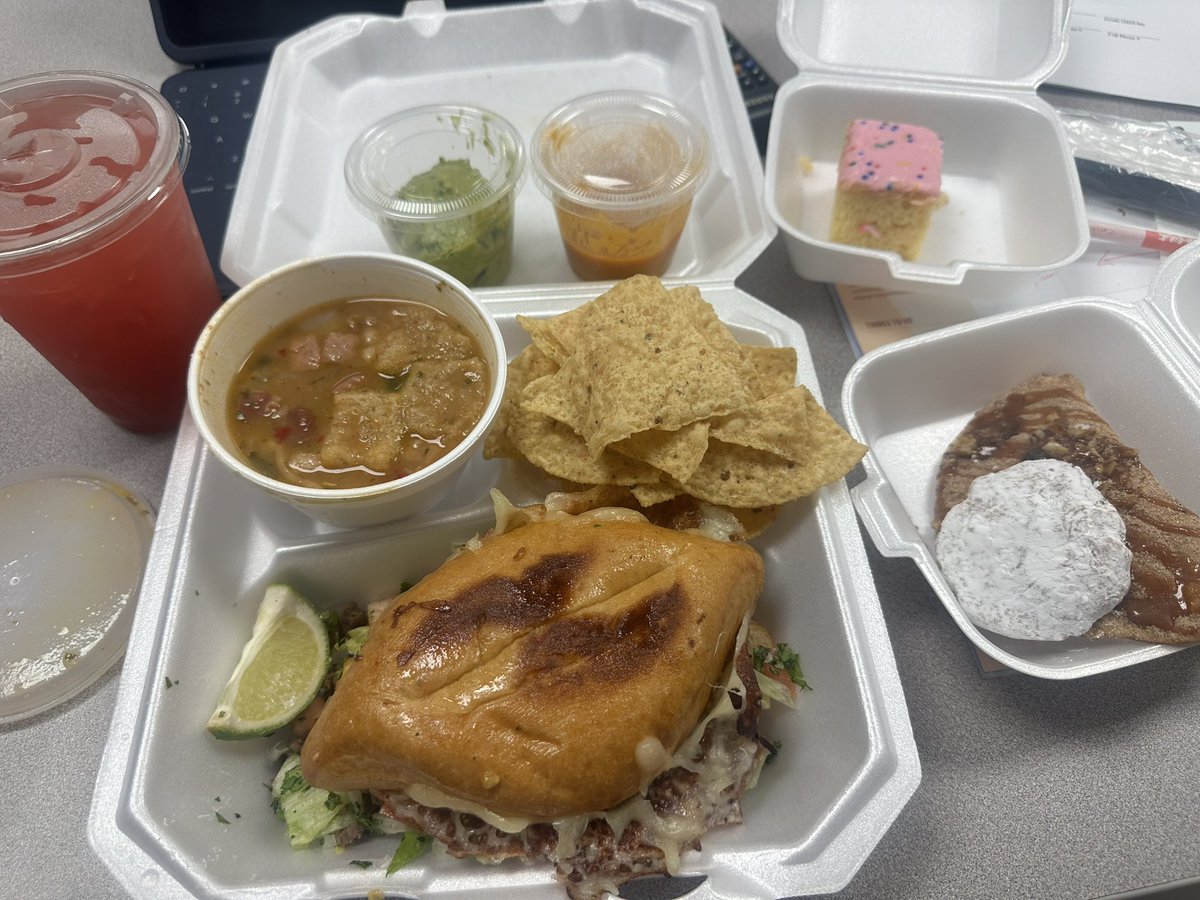 Our culinary students and program is top-notch! 👏🏽 Chef Chavez 👏🏽 

This month’s faculty meal; 

Carne Asada Torta
Award-winning Charro Beans 
Watermelon Agua Fresca 
Mexican Trio Dessert 

All made in house! 
🔥🔥🔥