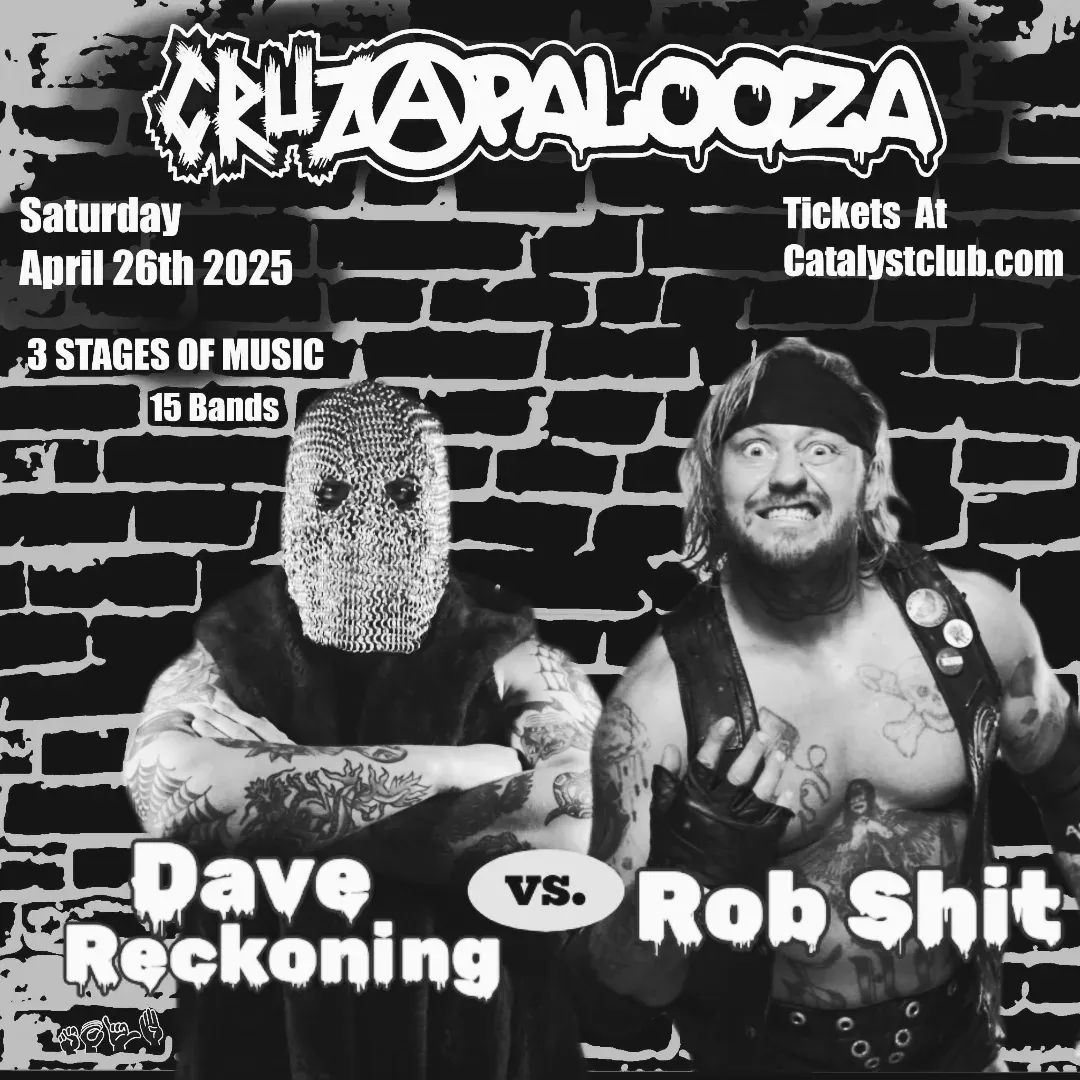 jaguarftf's tweet photo. ⚠️Match Announcements⚠️
@cruzapaloozafest Presets:
@cruzprowrestling
#CruzApalooza
April 26
The Catalyst
Santa Cruz CA
2pm 16+
Full Bar 21+
3 stages
15 Bands
Live Pro Wrestling
(Card Subject To Change)
#CruzApalooza #punkrock #prowrestling #PacificRampage #Jaguar #Kaiju #weed https://t.co/ZHUBJ6qGDq