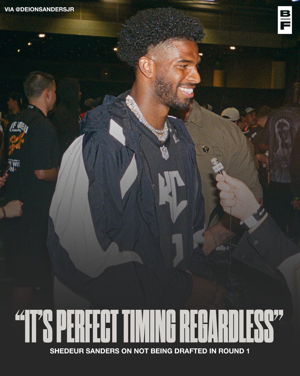 blitzfits's tweet image. Shedeur still performed “Perfect Timing” at his draft party 🔥
“It’s perfect timing regardless.”