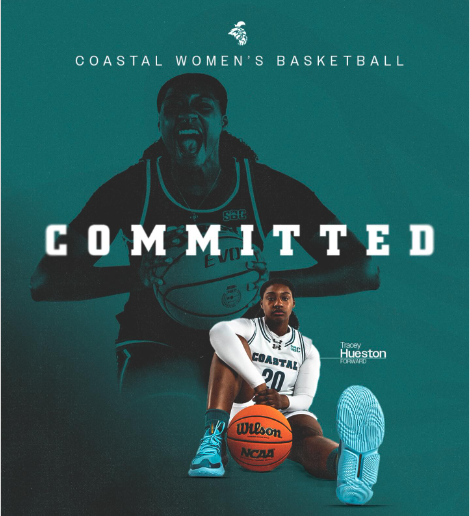 TPRWBB's tweet image. Charlotte (D1) transfer Tracey Hueston has committed to Coastal Carolina, per IG!