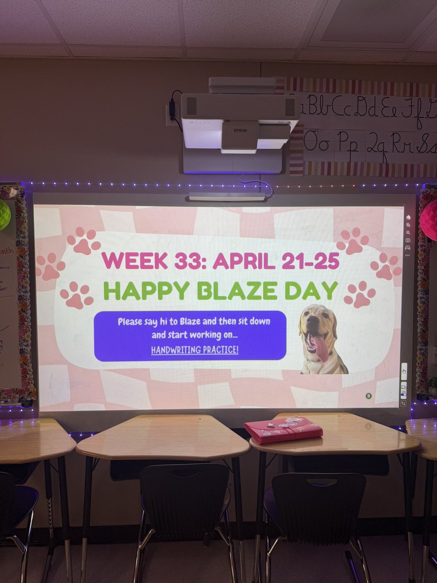 MsRowe6's tweet image. After weeks of hard work, my students got the ultimate reward — a visit from our favorite furry friend, Blaze! 🐾🎉 From belly rubs to birthday smiles 🐶, it was all tail wags and happy hearts. These kids earned every second of joy, and Blaze soaked up every snuggle! 💛✏️📚