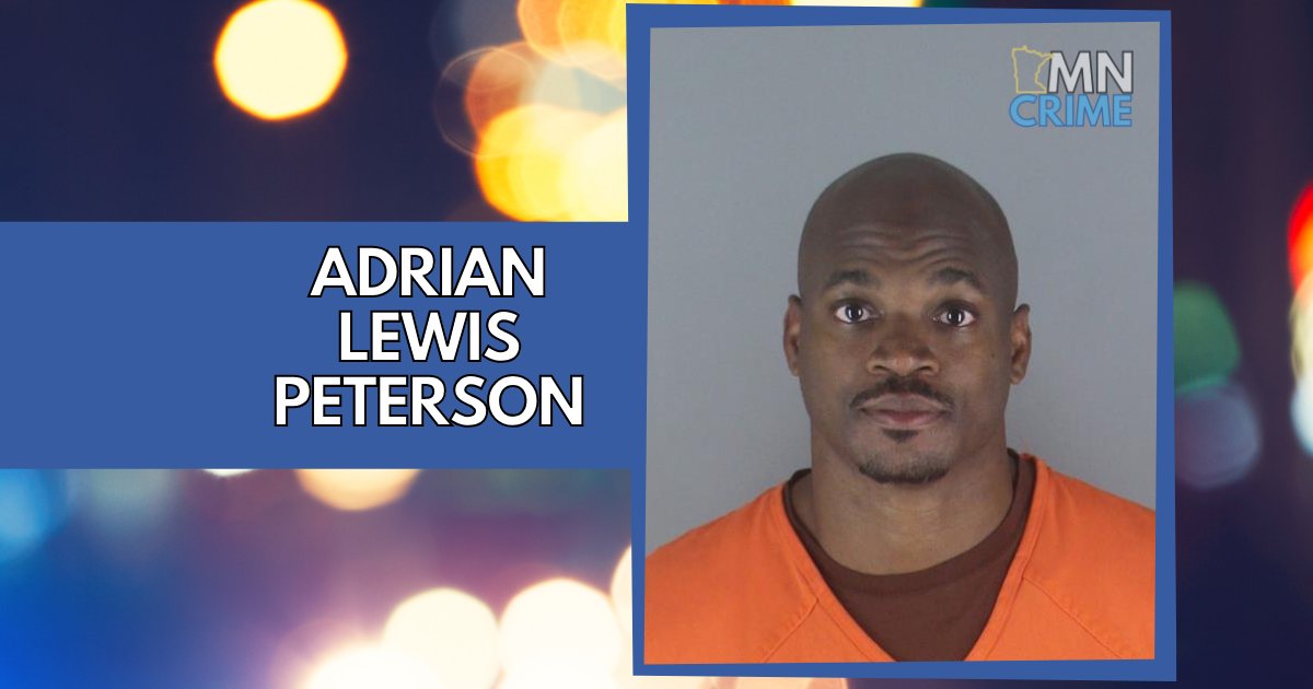 Former Minnesota Vikings running back Adrian Peterson was arrested early this morning in Richfield on suspicion of driving while impaired. According to the Hennepin County Jail roster, he was booked on a misdemeanor charge of fourth-degree DWI after being stopped by a State