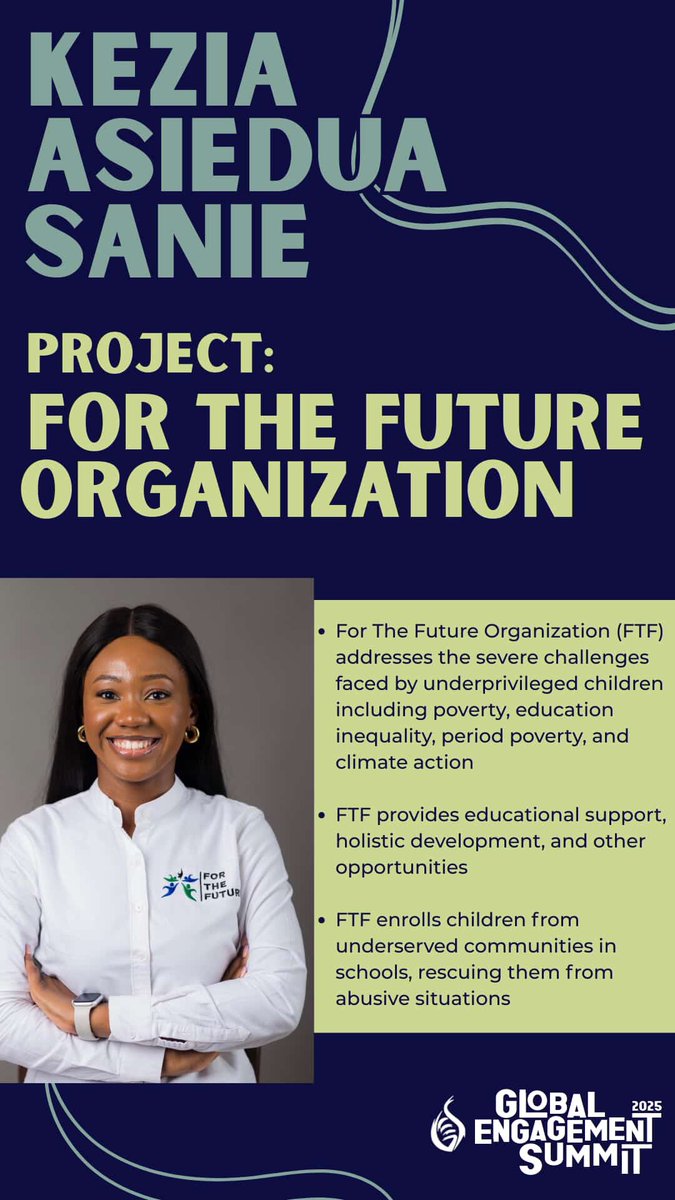Asiedua (@keziasanie) on Twitter photo Honoured to be the only Ghanaian in the 2025 cohort of the Global Engagement Summit, raising awareness about my important work to empower underprivileged children through <a href="/FTFGhana/">For The Future Ghana</a> and <a href="/FTF_Nigeria/">For The Future Nigeria</a>.
We’re growing bigger and better every day by God’s grace. ☺️🙏🏽 Honoured to be the only Ghanaian in the 2025 cohort of the Global Engagement Summit, raising awareness about my important work to empower underprivileged children through <a href="/FTFGhana/">For The Future Ghana</a> and <a href="/FTF_Nigeria/">For The Future Nigeria</a>.
We’re growing bigger and better every day by God’s grace. ☺️🙏🏽