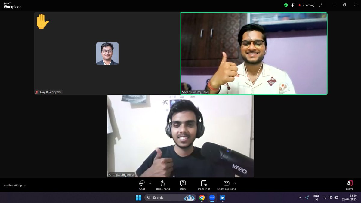 koleyayan18's tweet image. #codinghero Had an amazing learning session today with Sagar bhaiya! 🙌
Learned how to interact with databases — from connecting to MongoDB, creating CRUD operations, and using Postman to test APIs.