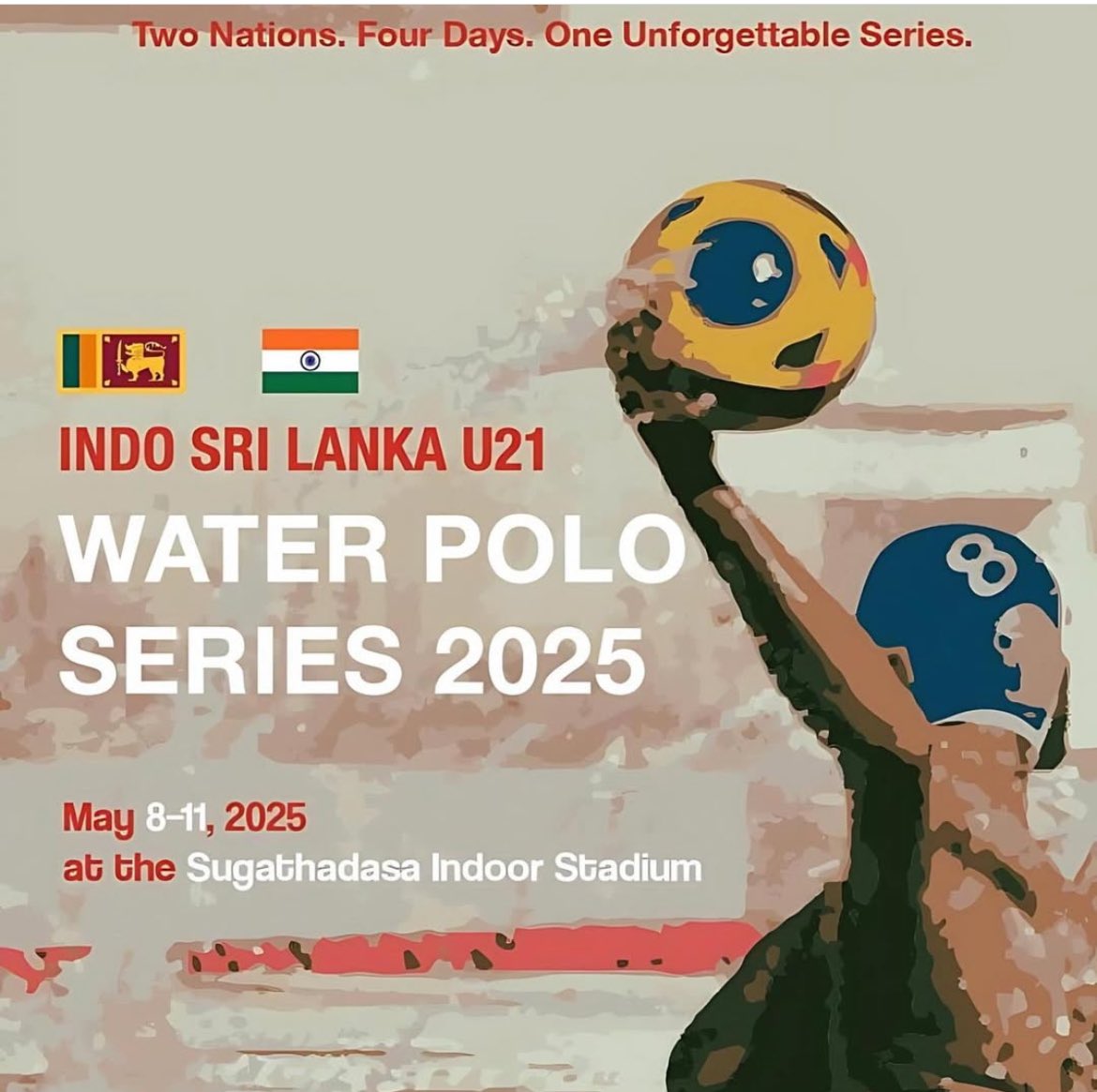 Swimming Federation of India &amp; Srilanka Aquatics come together to promote &amp; strengthen our youth waterpolo program and provide regional competition opportunity through a bilateral championship. 2025 edition hosted by Sri Lanka. 2026 hosts will be India.Thanks to MYAS &amp; Sports