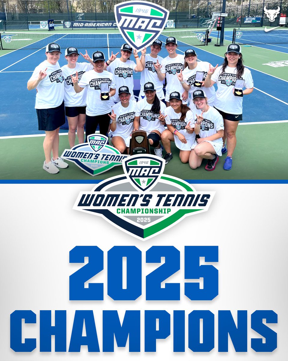 FOR THE FIRST TIME SINCE 2018 🏆

2025 Mid-American Conference Tournament Champions!

#UBhornsUP