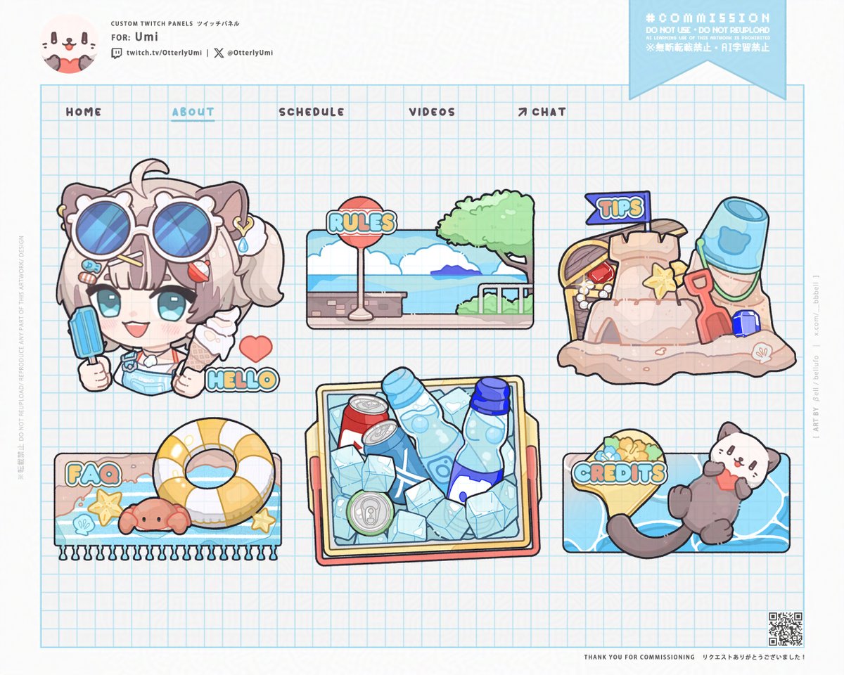 __bbbell's tweet photo. ↳ 【Panels】for OtterlyUmi
 　🦦🌤️🛟 https://t.co/mYO9XzFXOr
