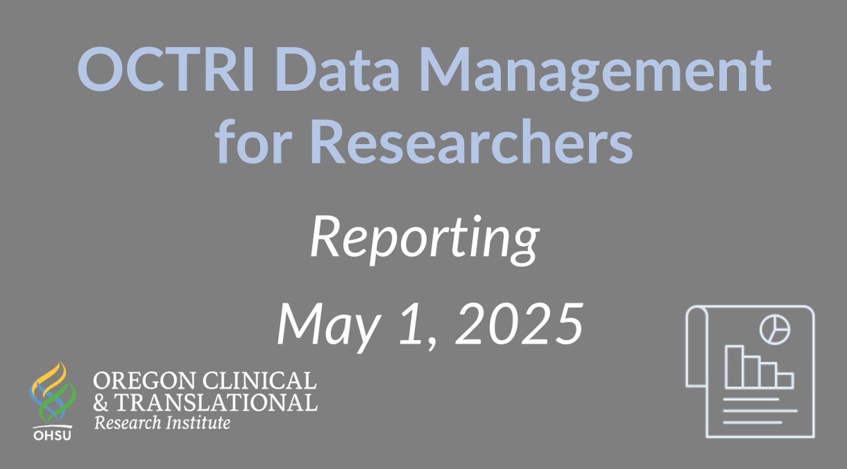 OCTRI: Oregon's CTSA (@ohsuoctri) on Twitter photo Check out OCTRI's *NEW* seminar series - Data Management for Researchers. Session 4 focuses on Reporting. May 1, 2025. Details on the OCTRI event page: bit.ly/3FGjhEl
Register in Compass. #CTSAProgram
<a href="/OHSUNews/">OHSU News</a> <a href="/OHSUSOM/">OHSU School of Medicine</a> <a href="/OHSUNursing/">OHSU Nursing</a> <a href="/OHSUdentistry/">OHSU SoDentistry</a> <a href="/publichealthpdx/">Public Health PDX</a> Check out OCTRI's *NEW* seminar series - Data Management for Researchers. Session 4 focuses on Reporting. May 1, 2025. Details on the OCTRI event page: bit.ly/3FGjhEl
Register in Compass. #CTSAProgram
<a href="/OHSUNews/">OHSU News</a> <a href="/OHSUSOM/">OHSU School of Medicine</a> <a href="/OHSUNursing/">OHSU Nursing</a> <a href="/OHSUdentistry/">OHSU SoDentistry</a> <a href="/publichealthpdx/">Public Health PDX</a>