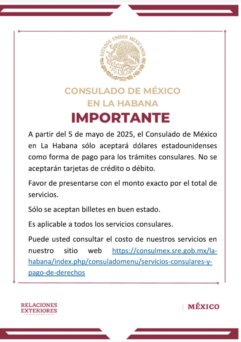 Consulado de México en La Habana (@consulmexlh) on Twitter photo 