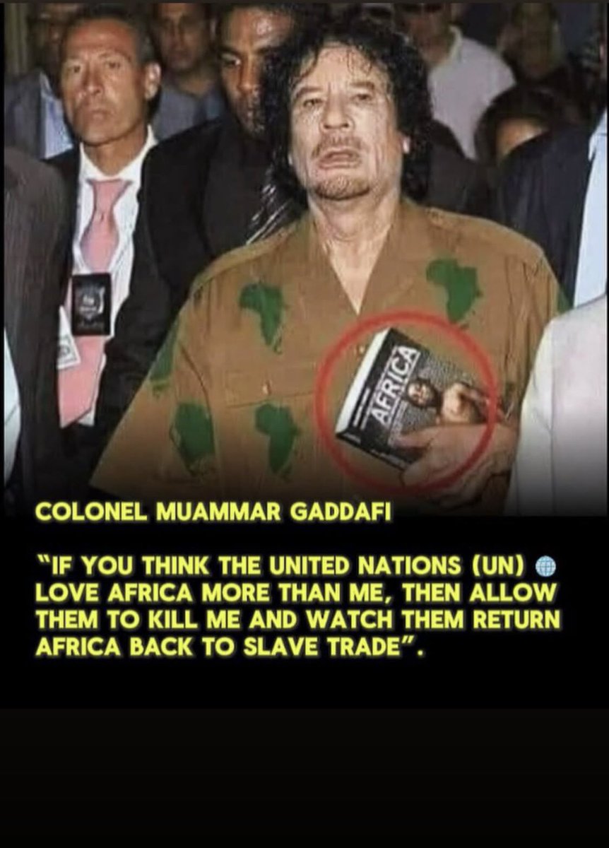 The prophecy was made
Rest on gadafi ❤️