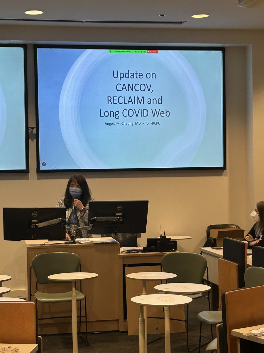 Angela Cheung gives an update on CANCOV, RECLAIM and Long COVID web at #COVIDrehab forum.