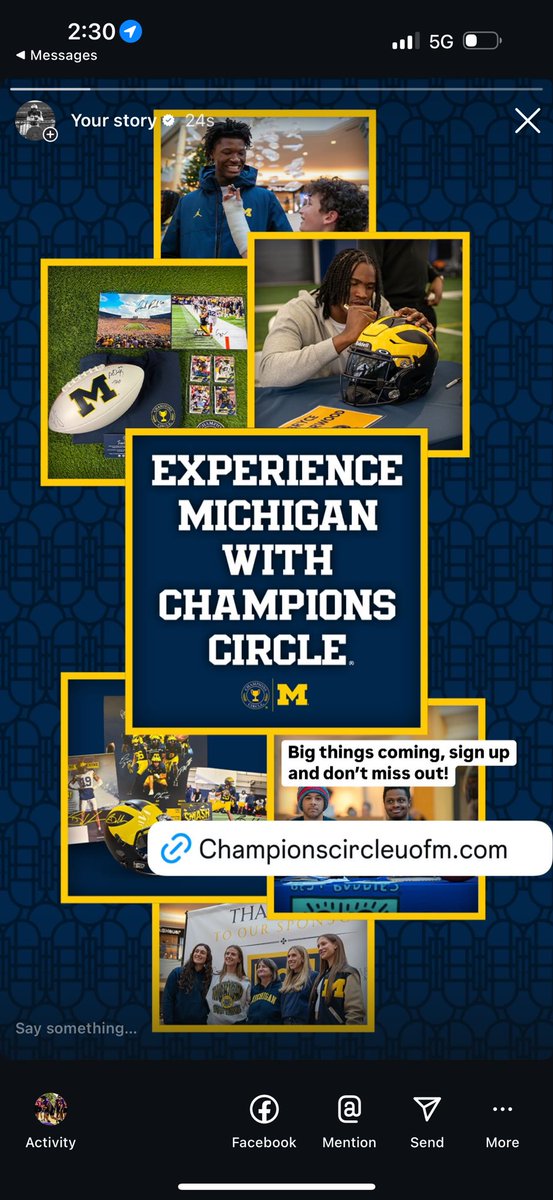 Don’t miss out. Big things coming. 
Sign up here 

championscircleuofm.com/sign-up