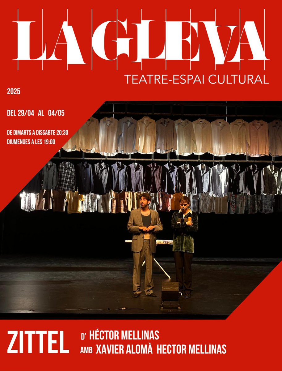 A partir de dimarts vinent, dia 29, i fins diumenge 4 de maig ens trobareu a <a href="/TeatreLaGleva/">La Gleva Teatre</a> fent un viatge a la Plaça dels Herois de Viena, amb aquest #Zittel que s'inspira en l'obra de Thomas Bernhard.
+ INFO i ENTRADES: laglevateatre.com/zittel