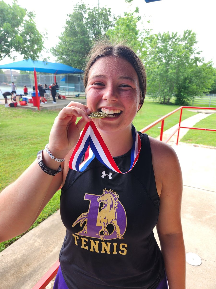 Congrats to Denton High’s Reese Johnson. District 6 5A Girl’s Singles Tennis District Champion