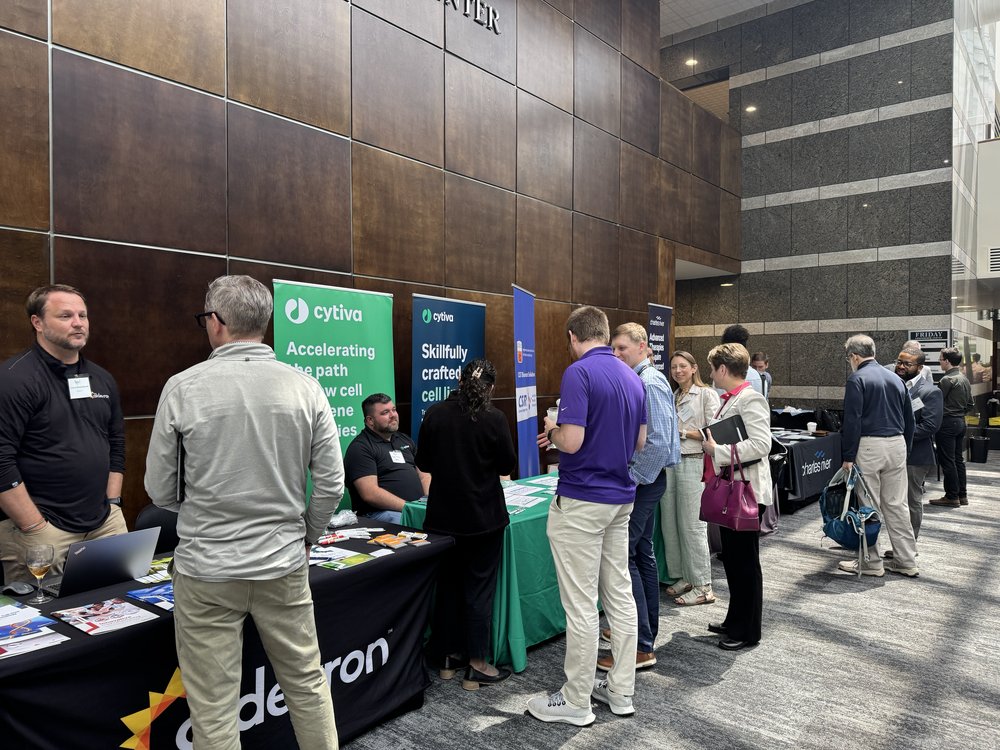 ncbiotech's tweet photo. With over 300 registrants and 20+ sponsors and vendors, the turnout at BPD’s 6th Annual Cell and Gene Therapy Symposium and Vendor Show reflects the energy, innovation, and collaboration of our #NCLifeSciences community. #BPD2025 https://t.co/QkBuojMdTP