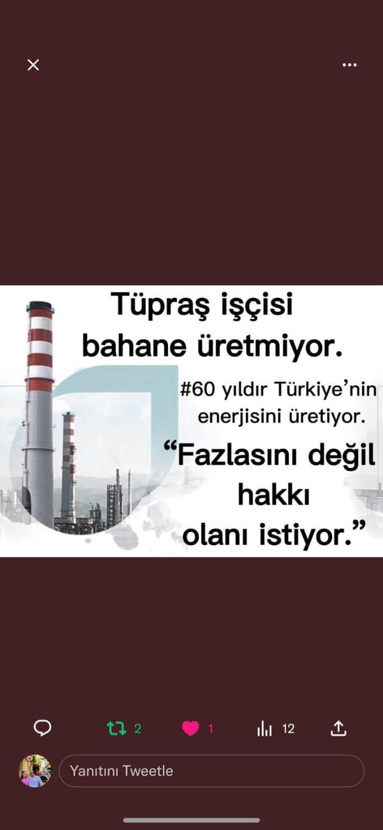 #Tuprsiscisidireniyor