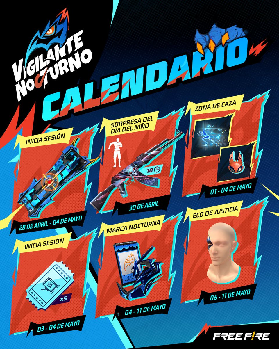 💪🦇 ¡Pon la mira en todas las recompensas y haz justicia!

El #VigilanteNocturno desciende sobre FF con misiones que solo los héroes más poderosos y habilidosos podrán cumplir. 💥

❓ ¿Tienes lo necesario para detener a los maleantes y equiparlo todo?
#VigilanteNocturno