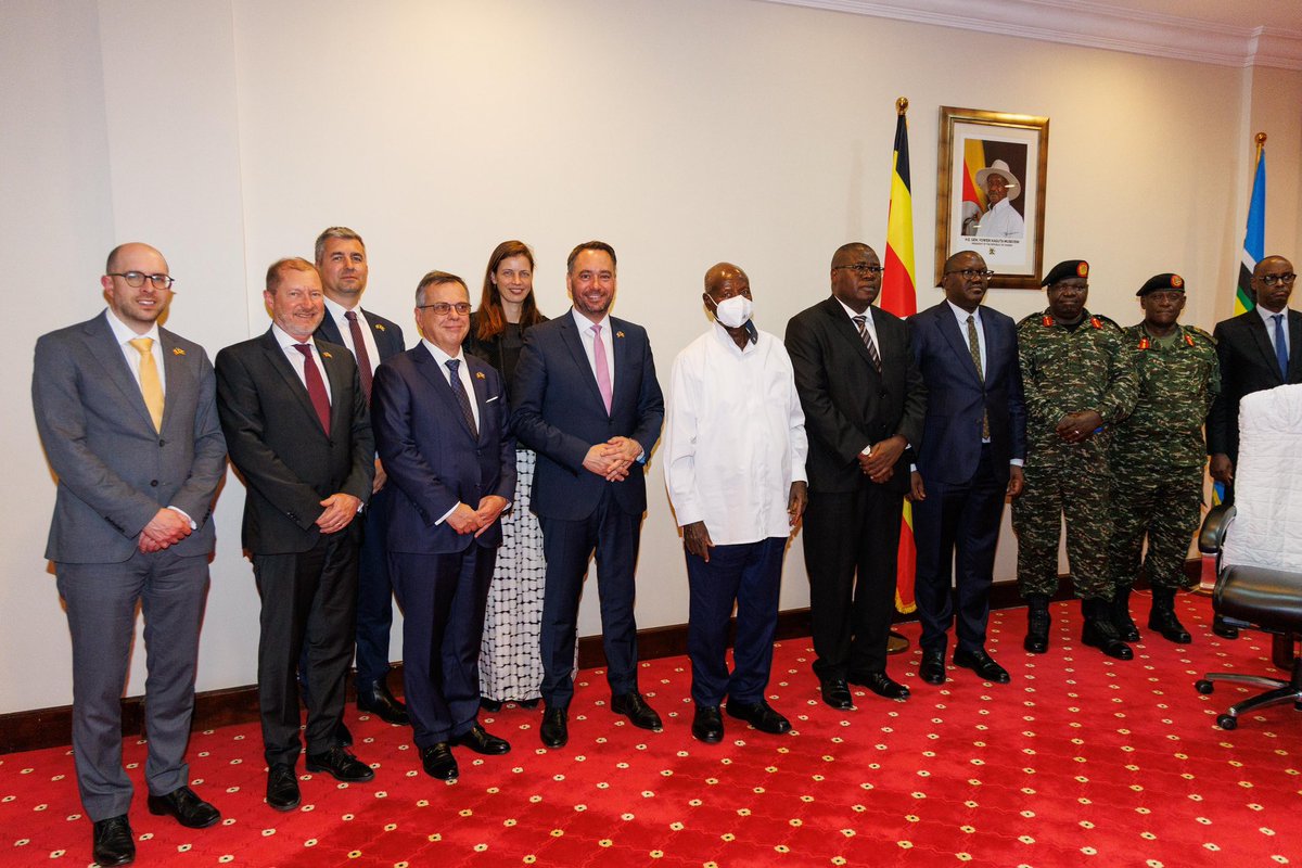 Maxime PREVOT (@prevotmaxime) on Twitter photo 🇺🇬 My visit to Uganda marks the first stop of my diplomatic mission to the Great Lakes region.
I just had a very constructive exchange with President Yoweri <a href="/KagutaMuseveni/">Yoweri K Museveni</a>. Uganda plays a key role in the stability of the region, and I value its continued efforts in fostering 🇺🇬 My visit to Uganda marks the first stop of my diplomatic mission to the Great Lakes region.
I just had a very constructive exchange with President Yoweri <a href="/KagutaMuseveni/">Yoweri K Museveni</a>. Uganda plays a key role in the stability of the region, and I value its continued efforts in fostering