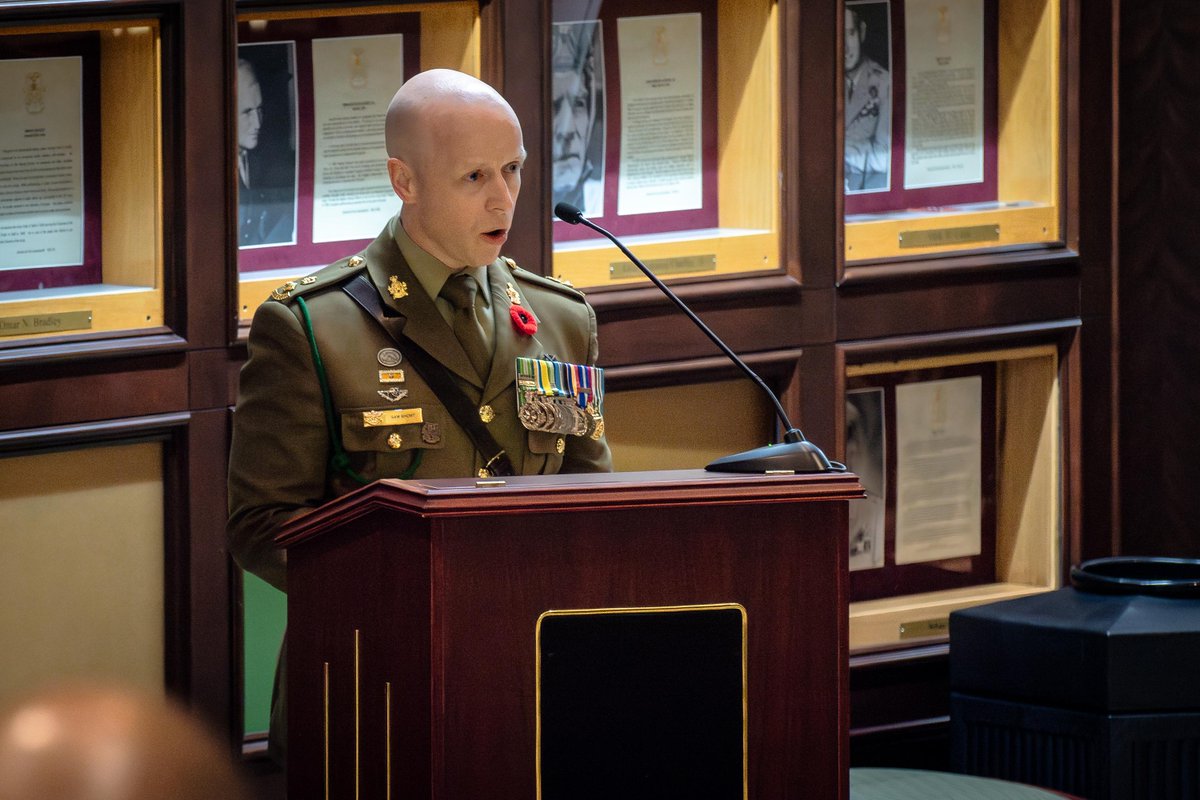 ArmyUniversity's tweet image. At dawn, the Lewis and Clark Center’s atrium was filled with bagpipes, signifying the start of the ANZAC Day Commemoration Ceremony.
Celebrated since 1916, the event commemorates the Australian and New Zealand Army Corps (ANZAC) Soldiers who have died in military operations.