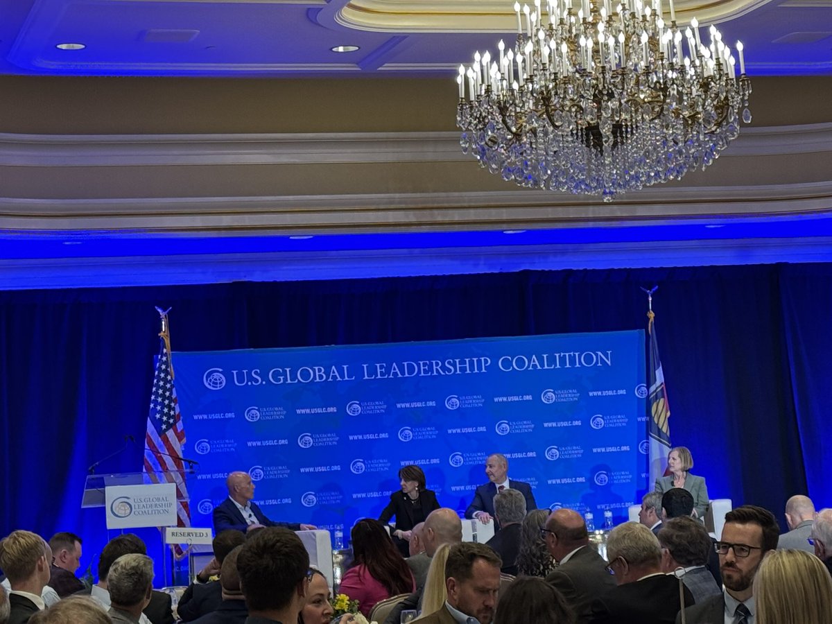 At US Global Leadership Coalition panel with Senator John Curtis and Vice Admmiral Howard. 1 in 5 Utah jobs connected to international trade. 18 billion in goods exported annually. Over 100 languages spoken in Utah schools. #utpol #uted
