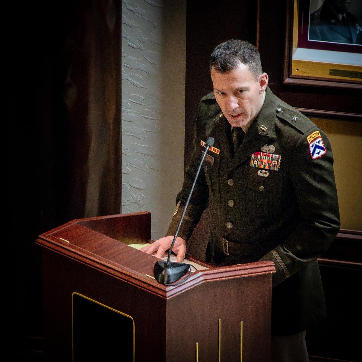 ArmyUniversity's tweet image. At dawn, the Lewis and Clark Center’s atrium was filled with bagpipes, signifying the start of the ANZAC Day Commemoration Ceremony.
Celebrated since 1916, the event commemorates the Australian and New Zealand Army Corps (ANZAC) Soldiers who have died in military operations.