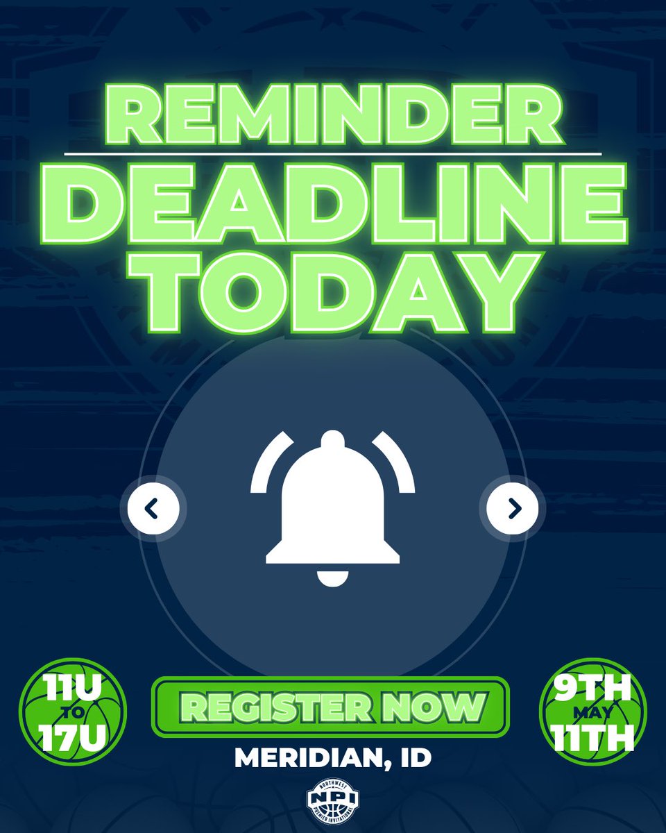 REMINDER - The registration deadline for the Northwest Premier Invitational is tonight at midnight! Use the link below to sign up now

northwestpremierinvitational.com