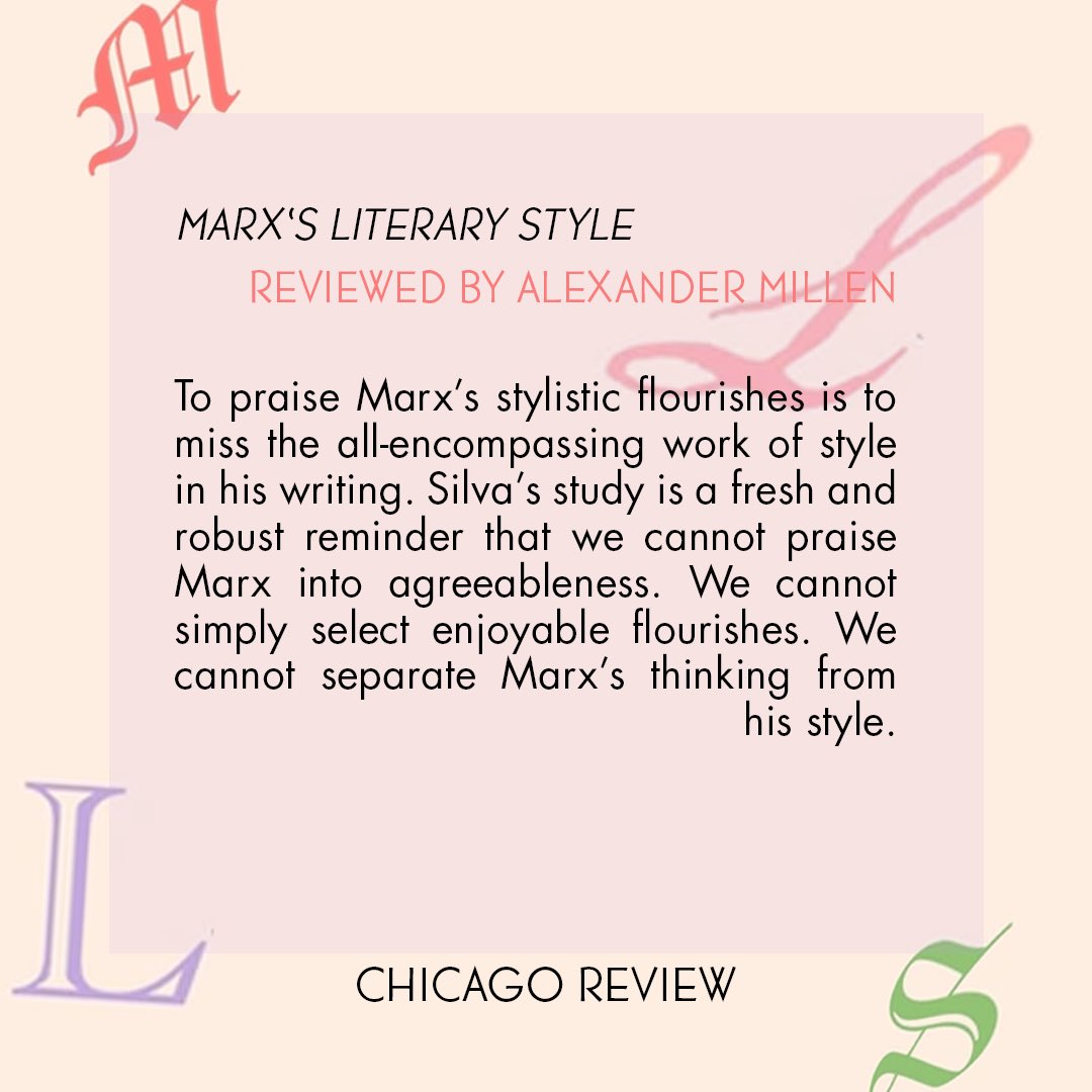 chireview's tweet image. Alexander Millen reviews Ludovico Silva’s “Marx’s Literary Style” in our newest web addition. Read on here: chicagoreview.org/ludovico-silva…